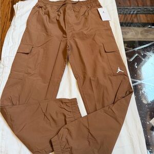 Jordan Brown Cargo Track Pants with Jumpman Logo Youth Boys